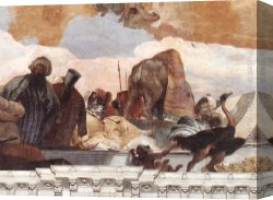 Apollo Canvas Paintings - Apollo and the Continents [detail 4] by Giovanni Battista Tiepolo